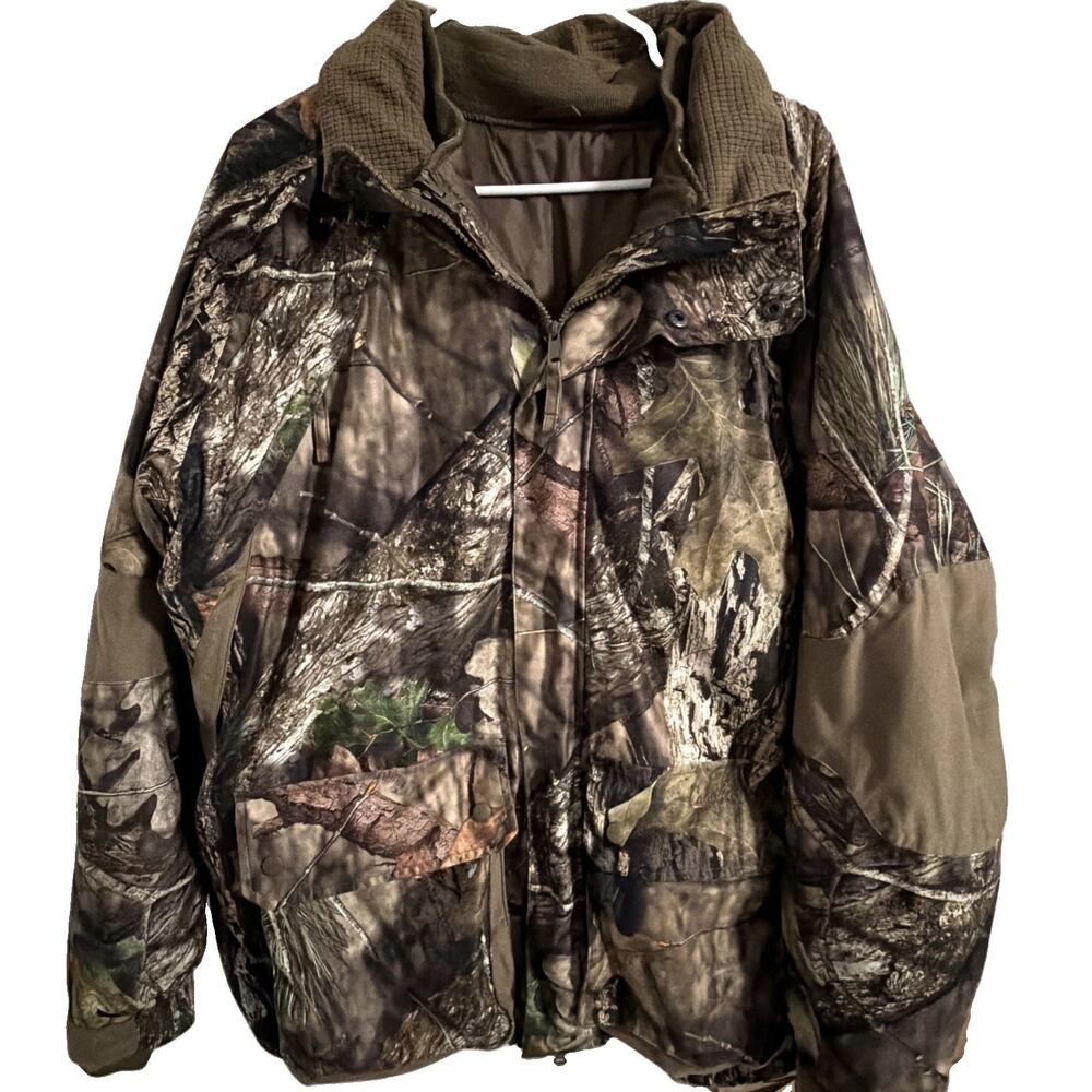 Cabela's Men's Mossy Oak Camo Insulated Hunting Jacket Full Zip Outdoor Gear XL